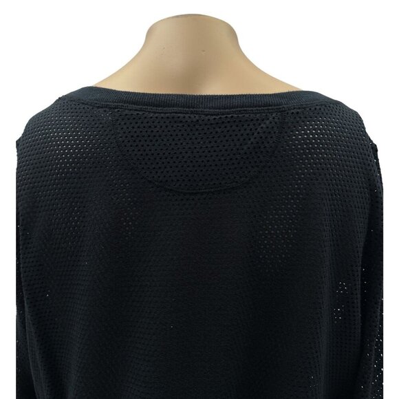 Calvin Klein Performance Black Mesh Long Sleeve Pullover Top Quick-Dry Women S - Picture 10 of 11